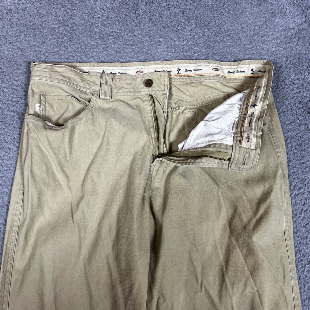 Tommy Bahama Relax Mens 36 Chino Pants Khaki Beige Straight Casual Size 34x30